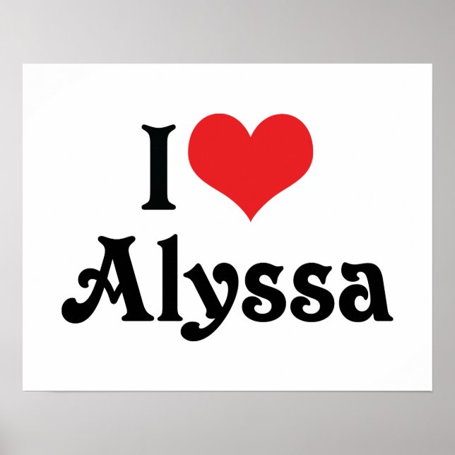 Póster Eu Amo Alyssa (Frente)