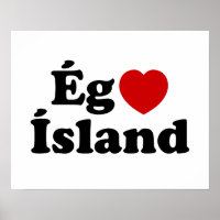 Eu Amo (Amo) Islândia [Ég Elska Ísland] Islandês