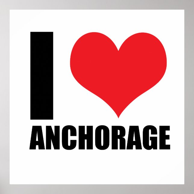 Poster Eu amo Anchorage (Frente)