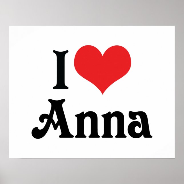 Poster Eu Amo Anna (Frente)