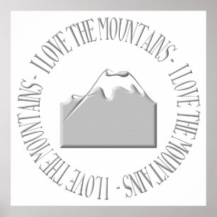 Poster Eu amo as montanhas