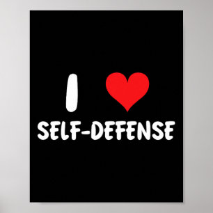 Poster Eu Amo Autodefesa - Karate Artes Marciais Defendem