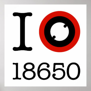 Póster Eu Amo Baterias De Íon Li 18650