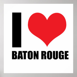 Poster Eu amo Baton Rouge
