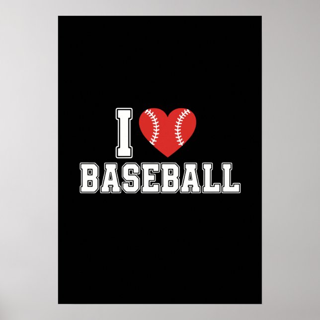 Poster Eu Amo Beisebol (Frente)