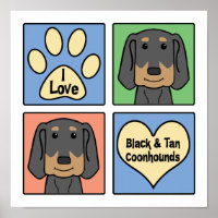 Eu amo Black and Tan Coonhounds