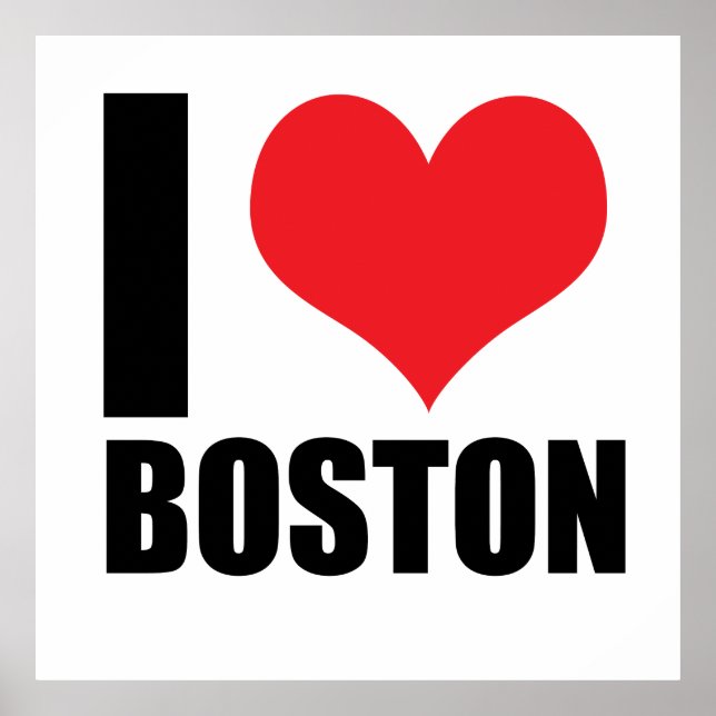 Poster Eu amo Boston (Frente)