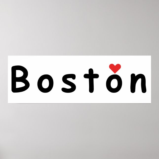 Poster Eu amo Boston (Frente)