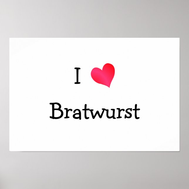 Póster Eu Amo Bratwurst (Frente)