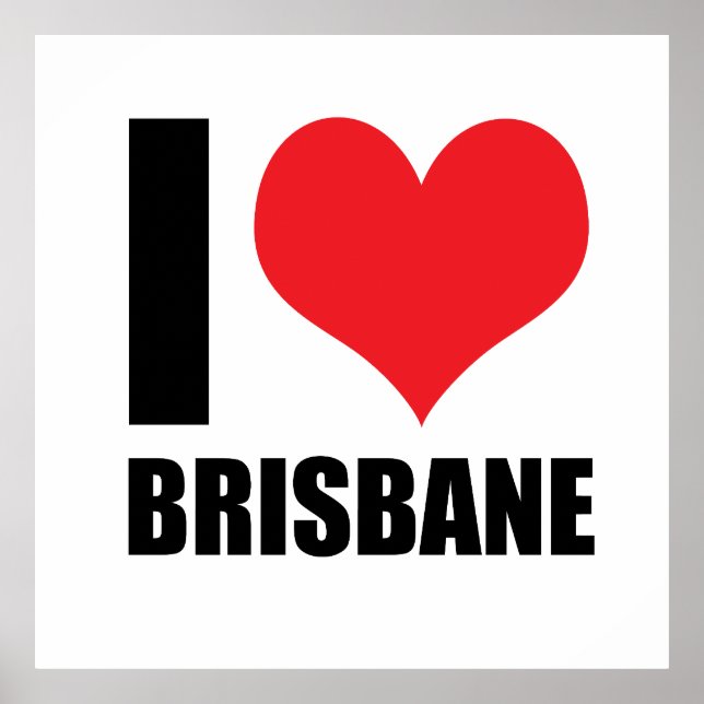 Poster Eu amo Brisbane (Frente)