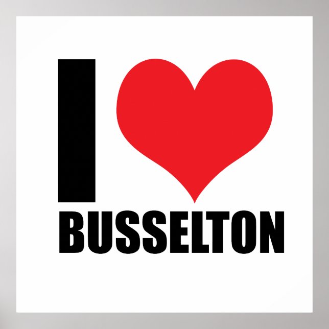 Poster Eu amo Busselton (Frente)