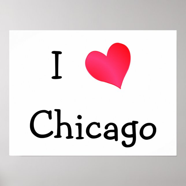 Póster Eu amo Chicago (Frente)