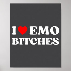 Poster Eu Amo Citações Engraçadas de Emo Es Coração Verme