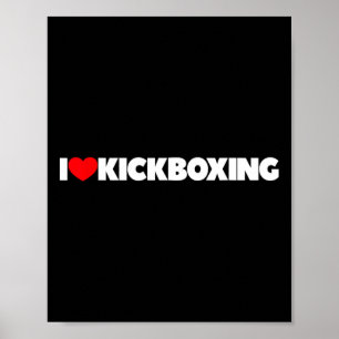 Poster Eu Amo (coração) Kickboxing