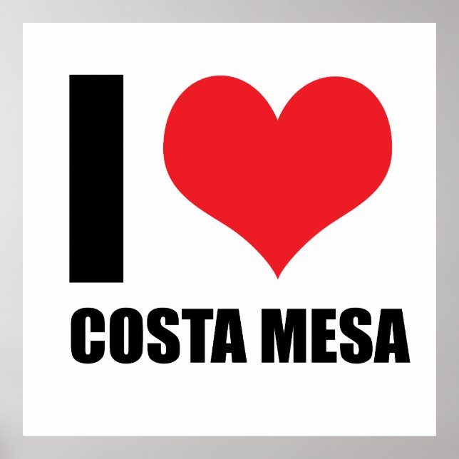 Poster Eu amo Costa Mesa (Frente)