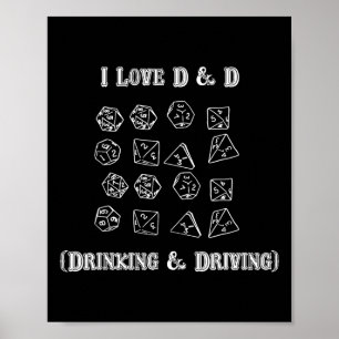 Poster Eu Amo D e D Beber e Dirigir Fofão Gamer D2