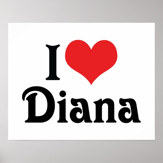 Póster Eu Amo Diana (Frente)