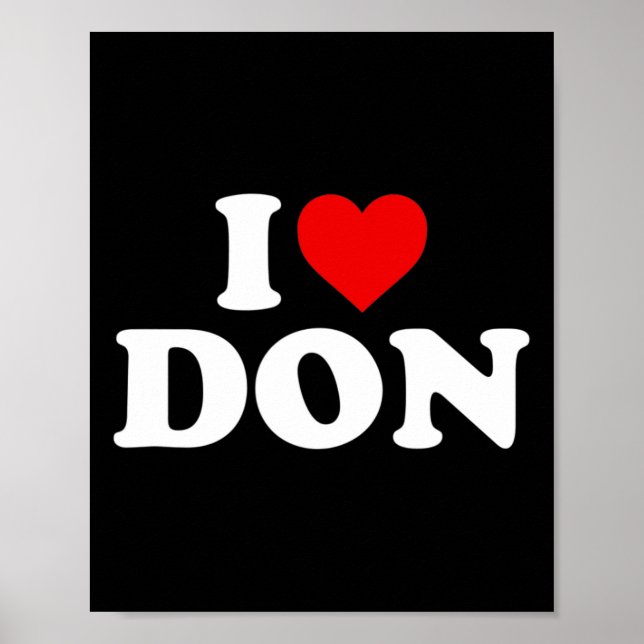 Poster Eu Amo Don - Coração (Frente)