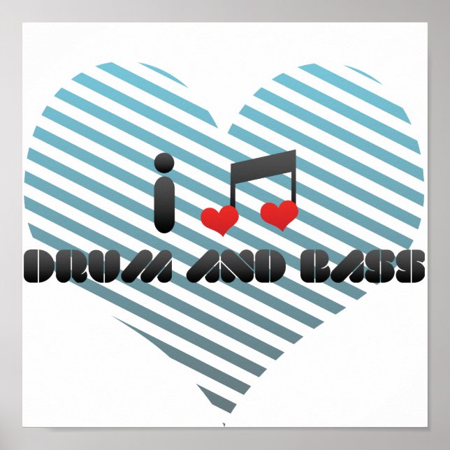 Póster Eu Amo Drum E Bass (Frente)