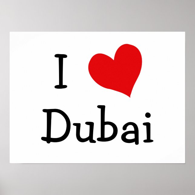 Poster Eu Amo Dubai (Frente)