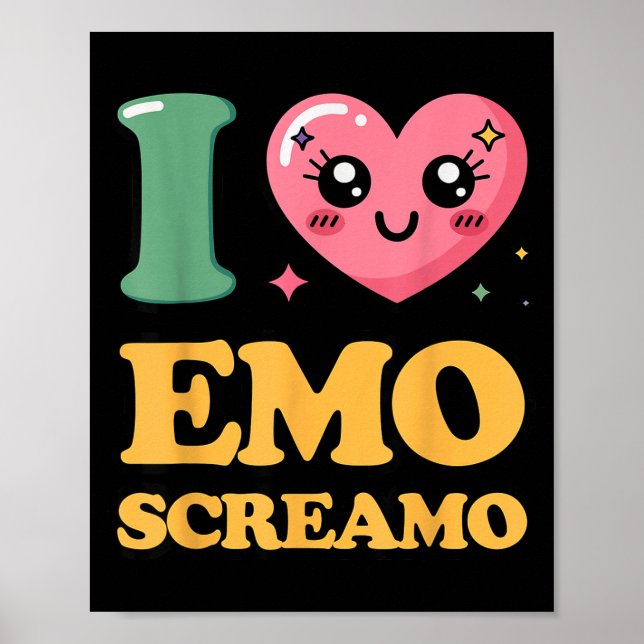 Poster Eu amo emo screamo  (Frente)