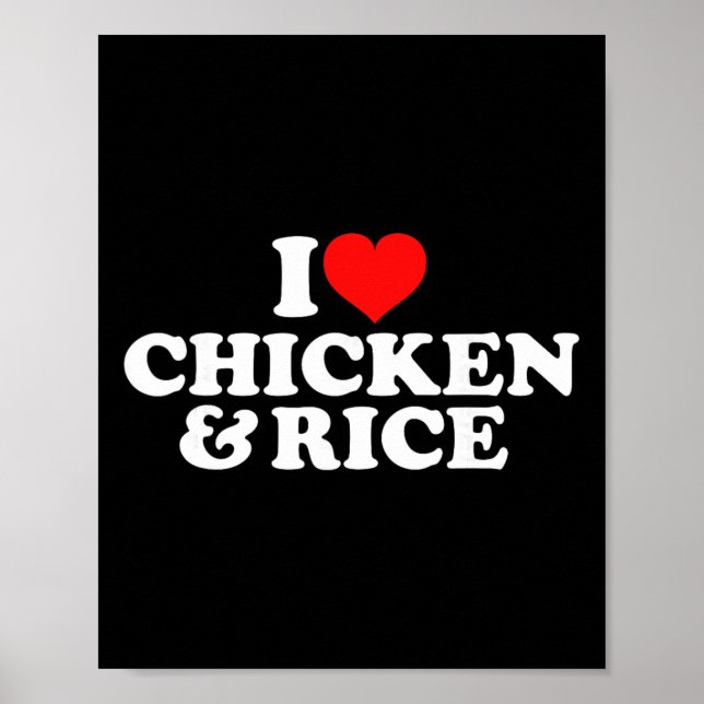 Poster Eu Amo Frango E Arroz  (Frente)