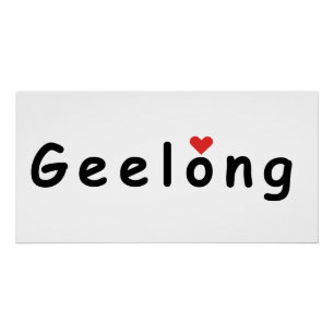 Póster Eu amo Geelong Austrália
