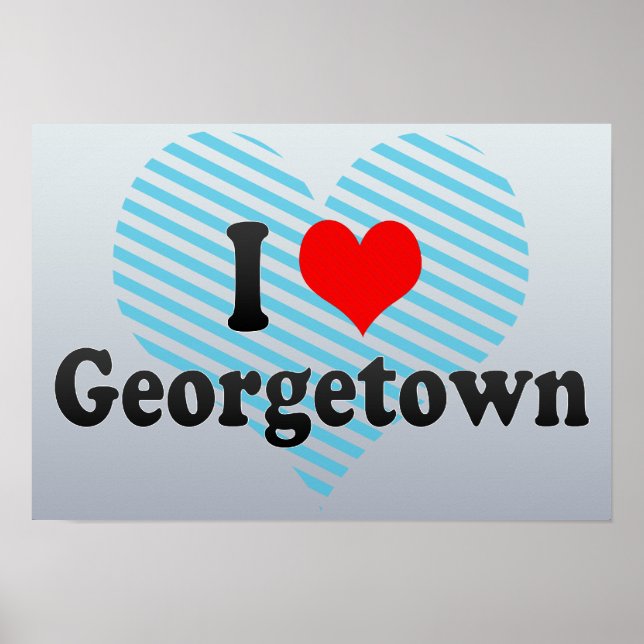 Poster Eu Amo Georgetown, Guiana (Frente)