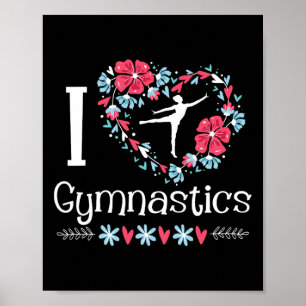 Poster Eu Amo Ginástica - Ginasta Tumbling Acrobático Che