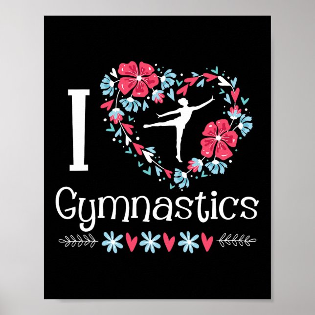 Poster Eu Amo Ginástica - Ginasta Tumbling Acrobático Che (Frente)