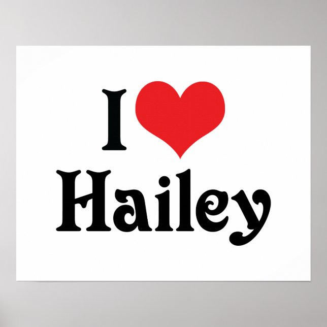 Póster Eu Amo Hailey (Frente)