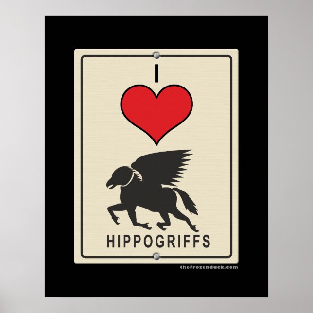 Póster Eu Amo HIppogrifos (Frente)