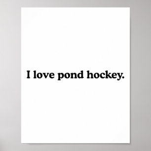 Poster Eu Amo Hockey de Lagoa - Amante do Esporte Diverti