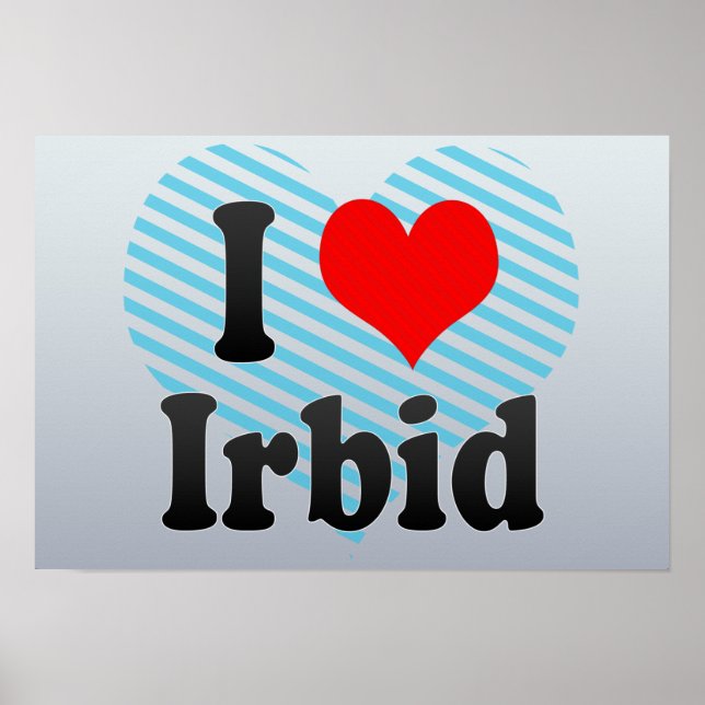Póster Eu Amo Irbid, Jordan (Frente)