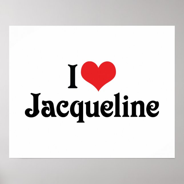 Póster Eu Amo Jacqueline (Frente)