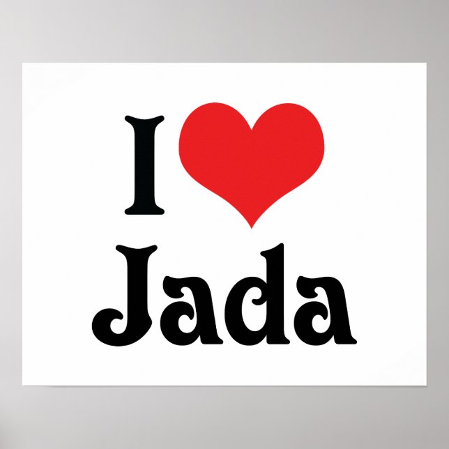 Poster Eu Amo Jada (Frente)