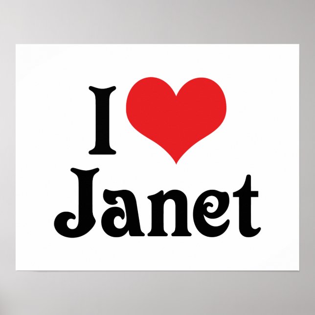 Poster Eu Amo Janet (Frente)