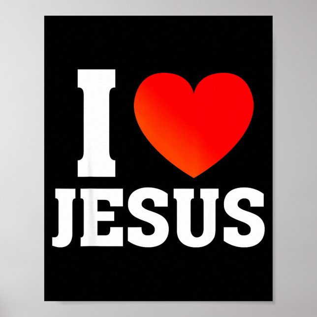 Poster Eu Amo Jesus (Frente)