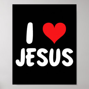 Poster Eu Amo Jesus - Coração - Nome 