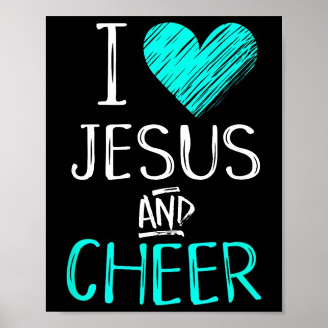Poster Eu Amo Jesus E Aplaudo Liderança Cristã de Cheer E (Frente)
