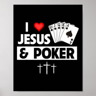 Poster Eu Amo Jesus E Cartões De Poker Casino Ga