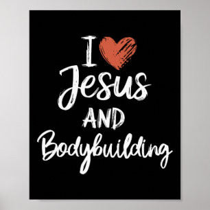 Poster Eu Amo Jesus E Cristo Religioso Cristão