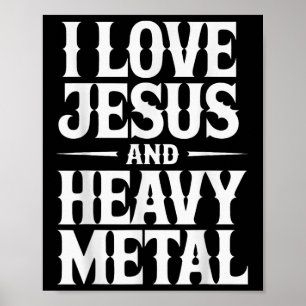 Poster Eu Amo Jesus E Heavy Metal