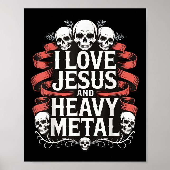 Poster Eu Amo Jesus E Heavy Metal _7  (Frente)