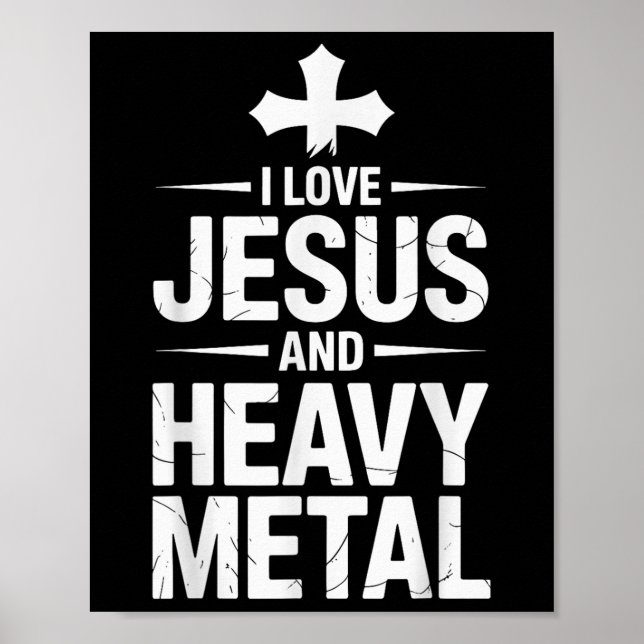 Poster Eu Amo Jesus E Heavy Metal _8  (Frente)