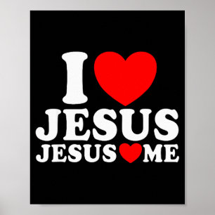 Poster Eu Amo Jesus Jesus Me Ama Fé Cristã Igreja