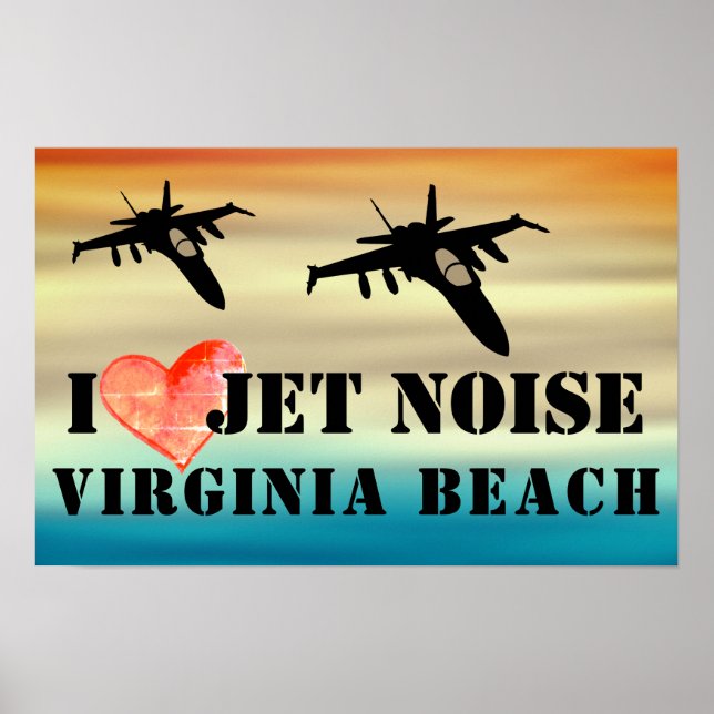 Poster Eu Amo Jet Noise Beach (Frente)