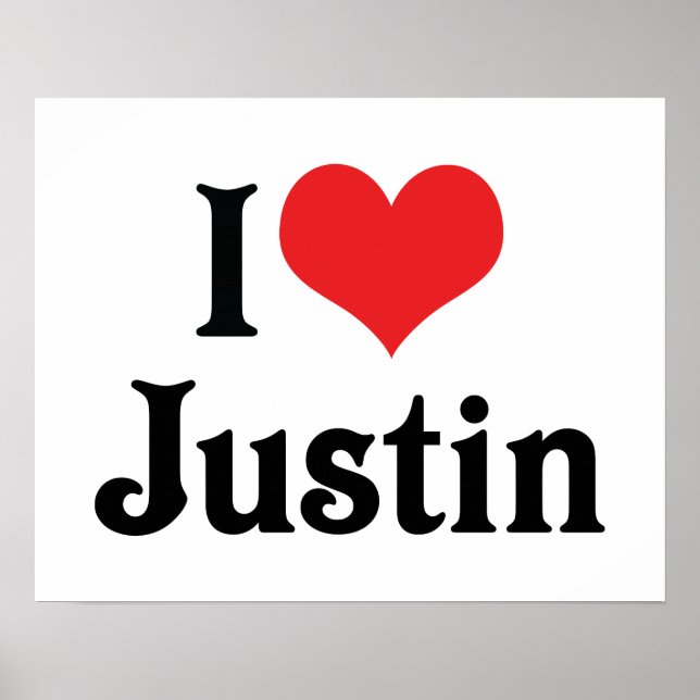 Póster Eu Amo Justin (Frente)