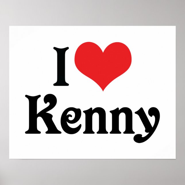 Poster Eu Amo Kenny (Frente)