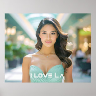 POSTER EU AMO LA - LOS ANGELES - AMOR DOS EUA